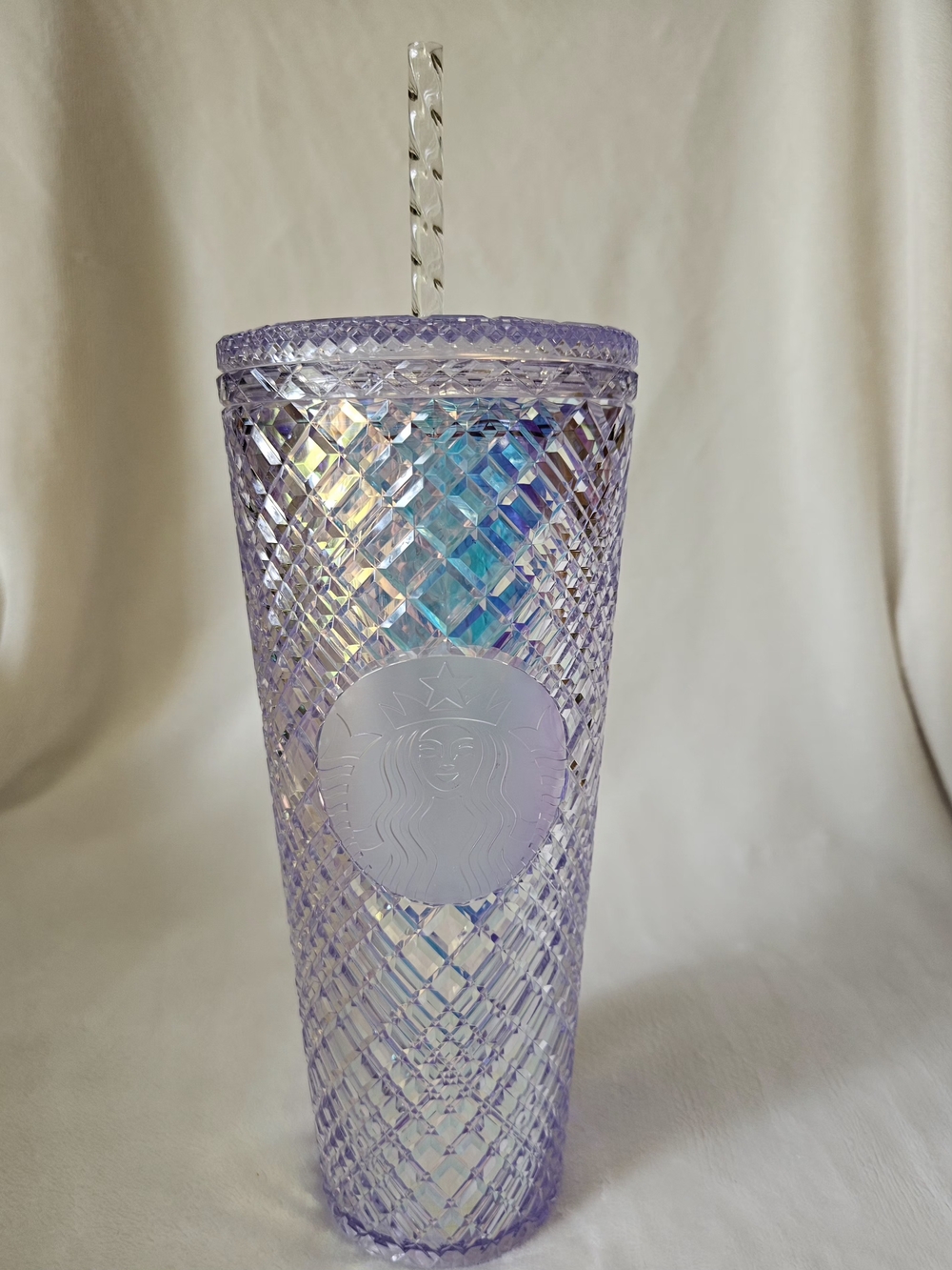 Starbucks 2022 Holiday Iridescent Jeweled Translucent Tumbler with Straw 24oz